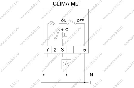 Схема подключения ORBIS Clima MLI для кондиционера, охлаждение