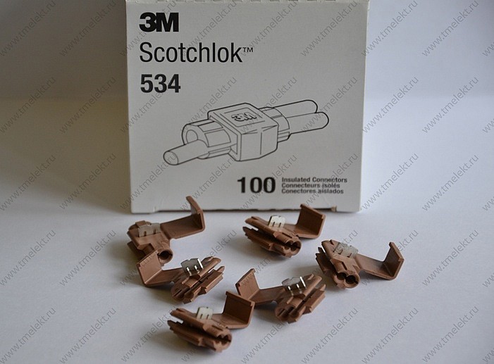 Scotchlok 534 – соединители с врезным контактом для проводов сечением от 1,5 до 2,5 кв.мм