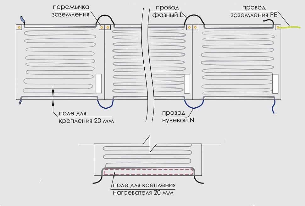 Потолочный нагреватель ЗЕБРА ЭВО-300 для инфракрасного отопления