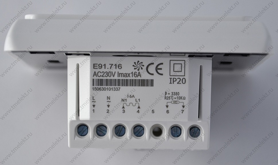 Терморегулятор E 91.716 – промаркированные контакты для подключения