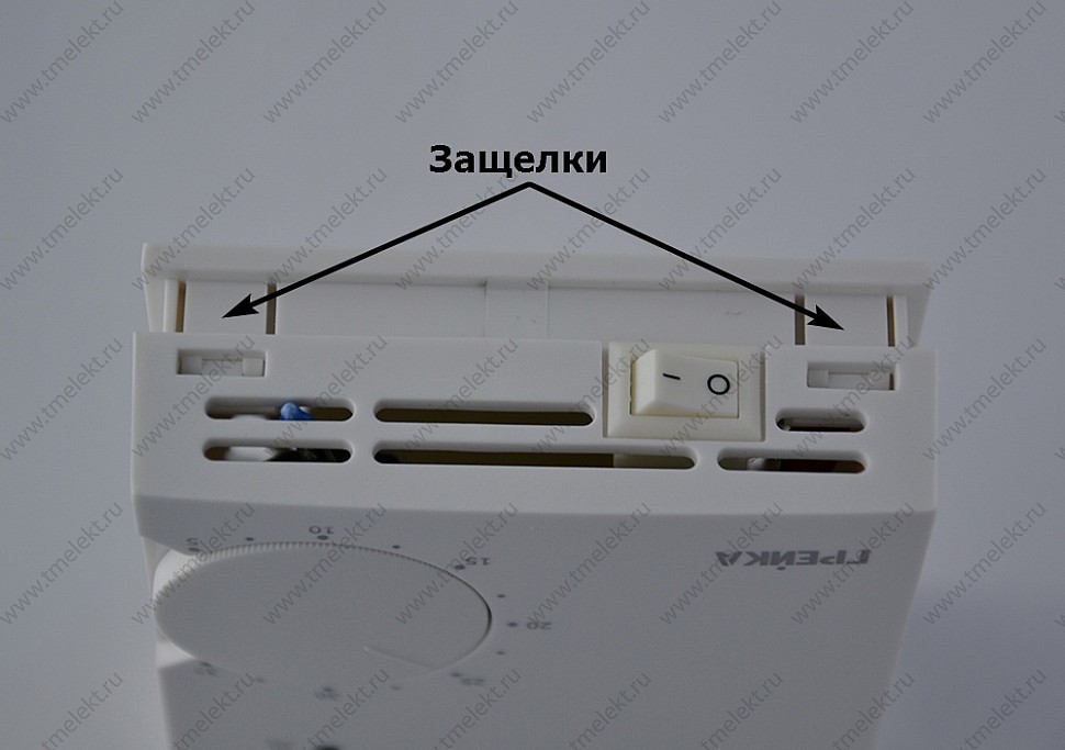 Терморегулятор Грейка V-01 – специальные защелки для разбора