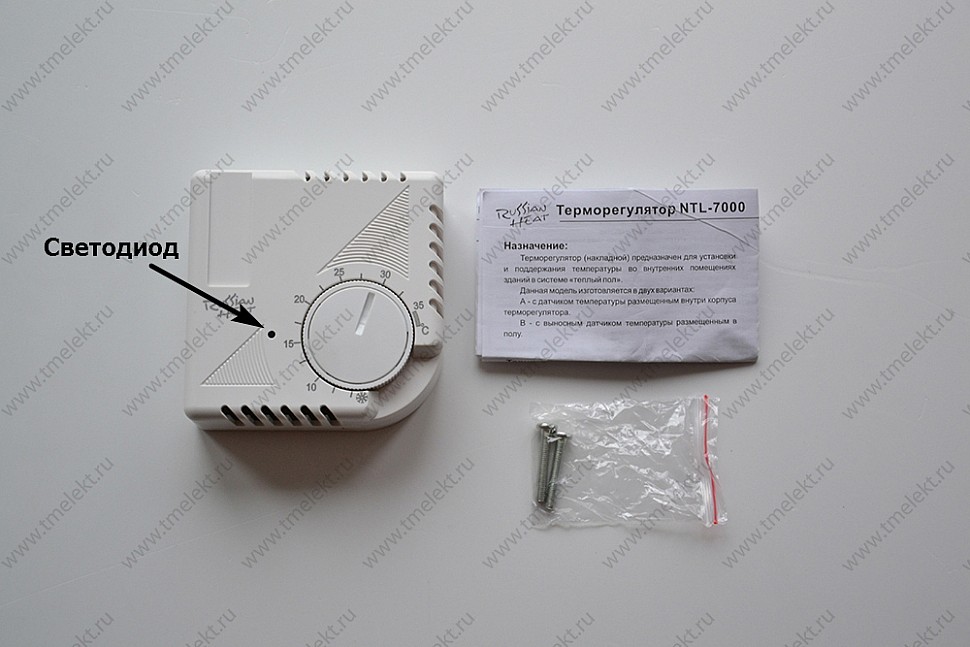 Терморегулятор NTL-7000 A для греющего потолка – светодиод