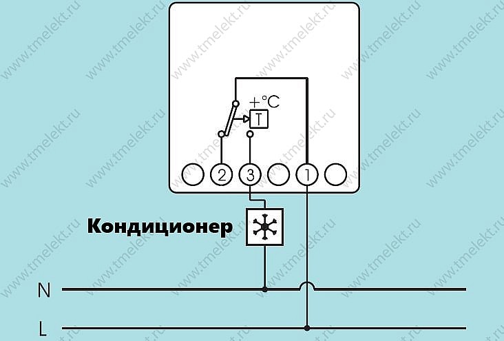 Схема подключения Cewal RQ10 для кондиционера