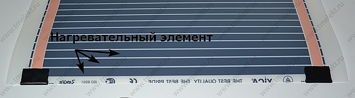 Карбоновый нагревательный элемент в греющей пленке ТМ